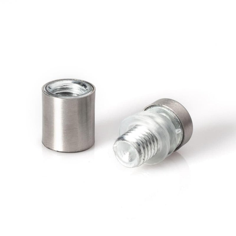 OUTWATER Stainless Steel Standoff 1/2 Inch Diameter x 1/2 Inch Barrel Length Brushed Finish for PVC, Glass and Acrylic Sign Stand Off Wall Anchors and Screws 20 Piece Store/Restaurant Pack - Image 3
